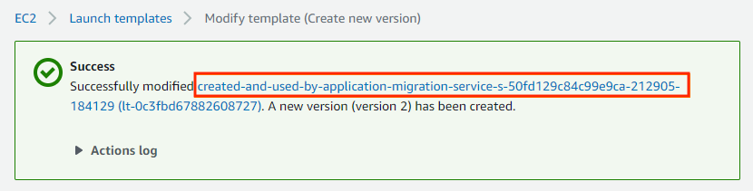 Click on EC2 Launch Template name