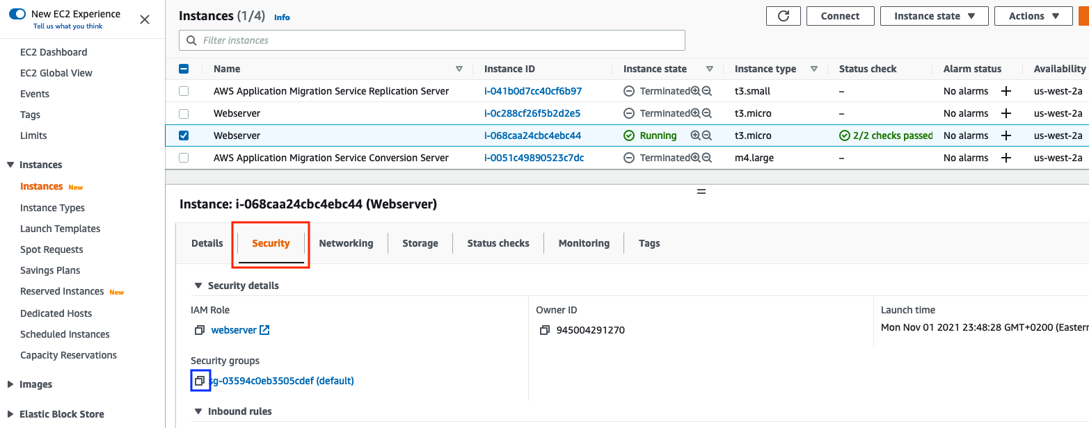 Webserver details