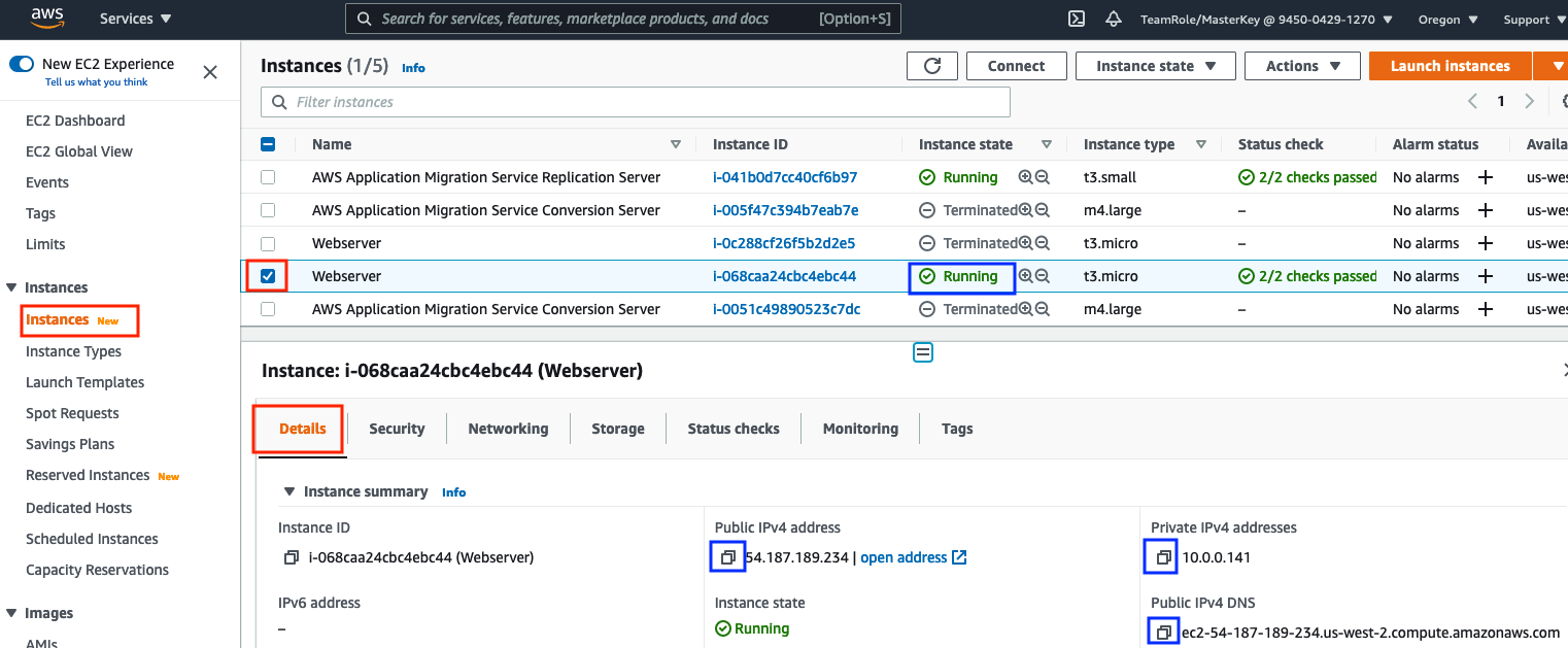Webserver details