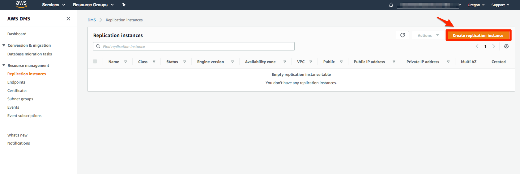 Replication-instance-create